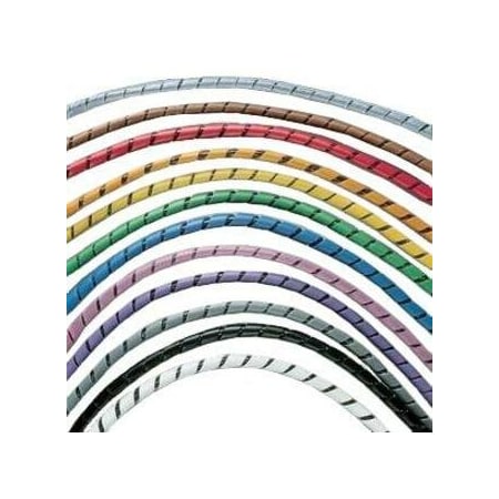 Panduit Spiral Wrap, 1 in Max Bundle Dia., 100 ft, Nylon 6/6, Natural T19N-C